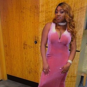 Windsor Pink Velvet Maxi Dress